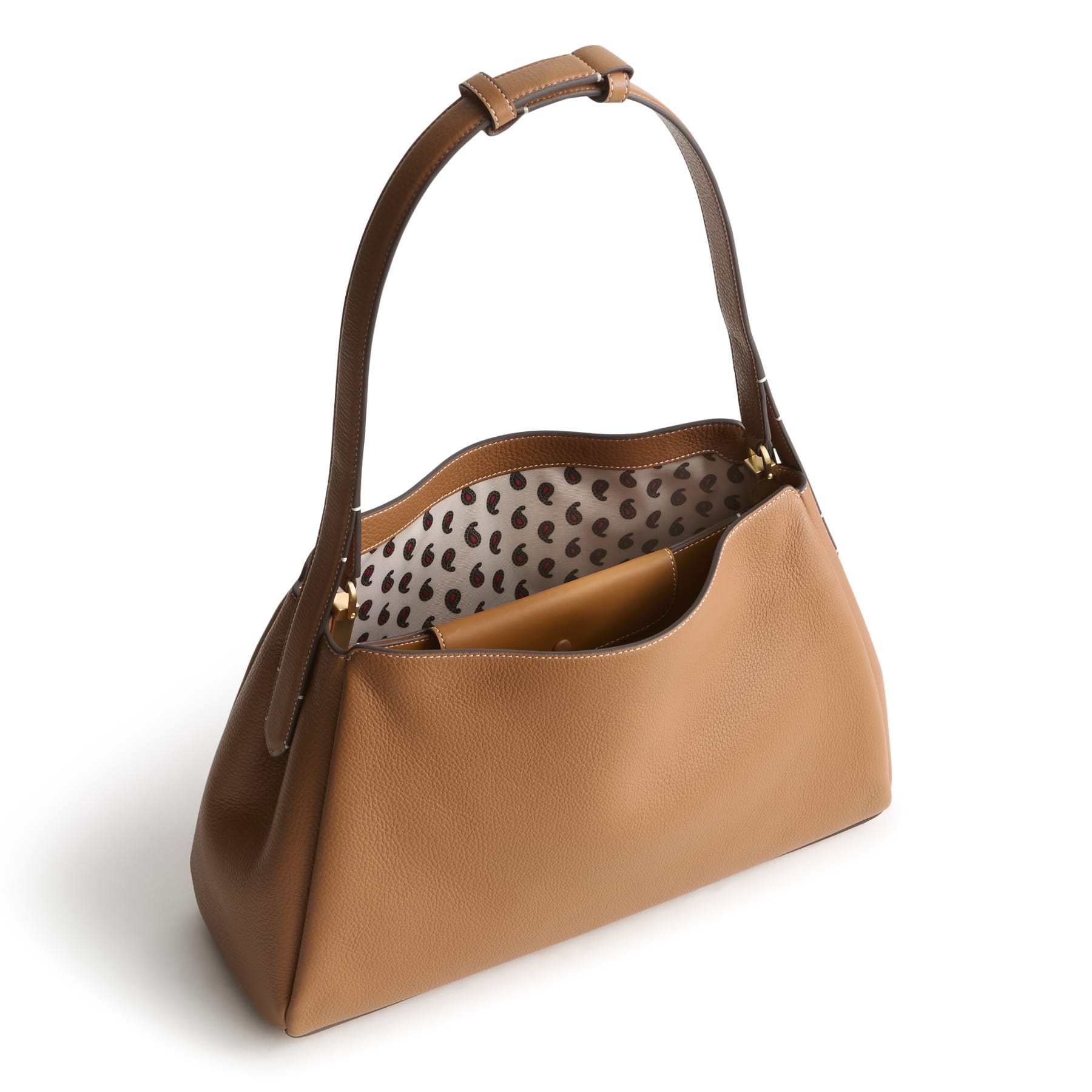 Frazier Shoulder Bag Roasted Pecan in Leather - Image 5