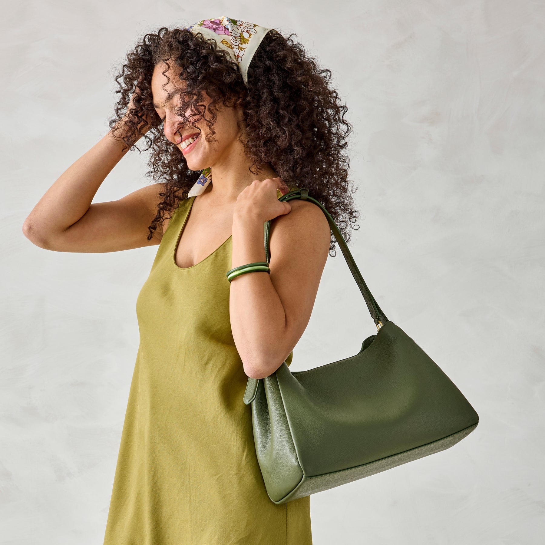 Frazier Shoulder Bag Bronze Green in Leather - Image 2