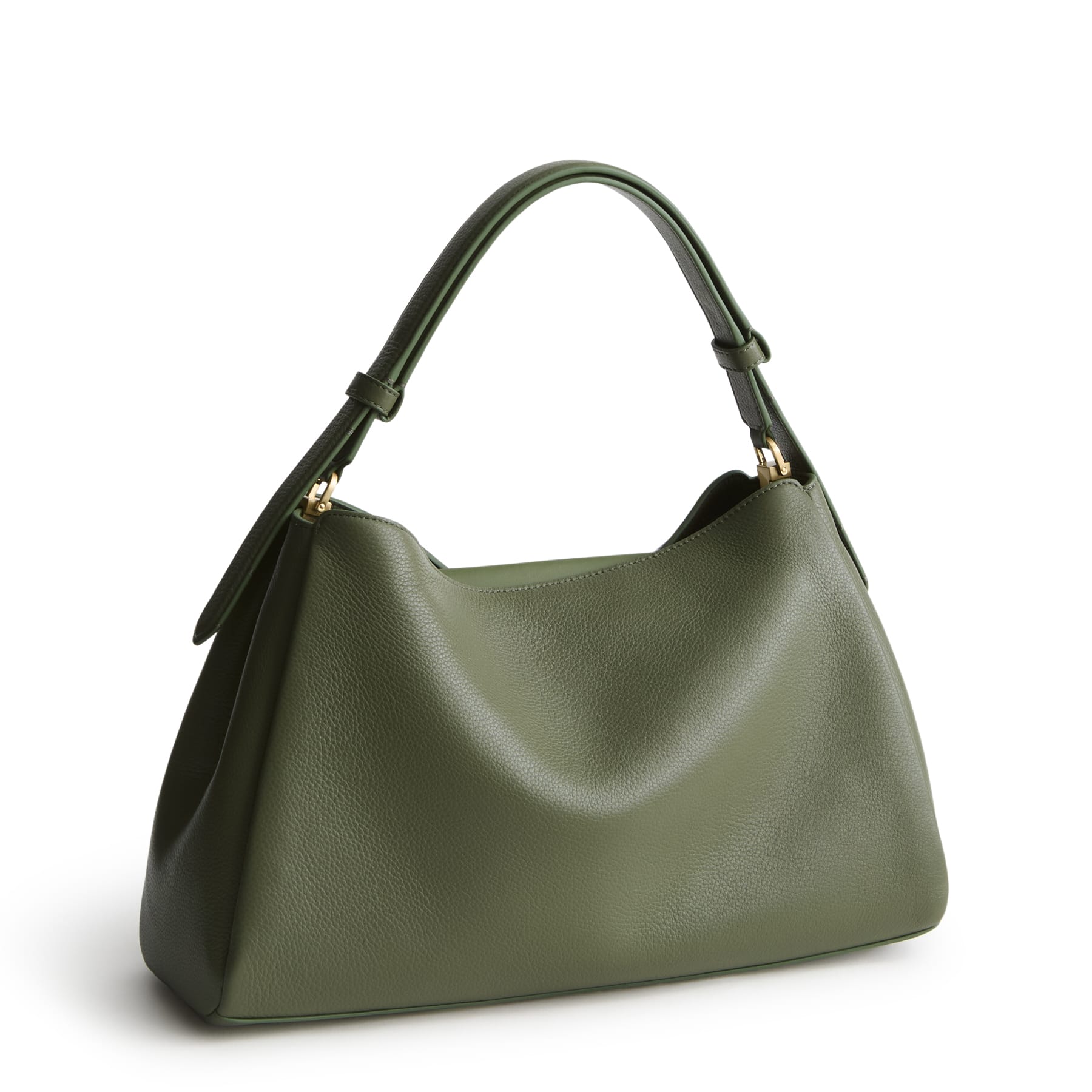 Frazier Shoulder Bag Bronze Green in Leather