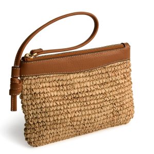 Knotted Wristlet Curry in Raffia