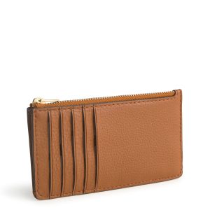 Linear Card Case Roasted Pecan in Leather
