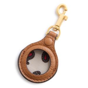 Bag Charm for AirTag Roasted Pecan in Leather