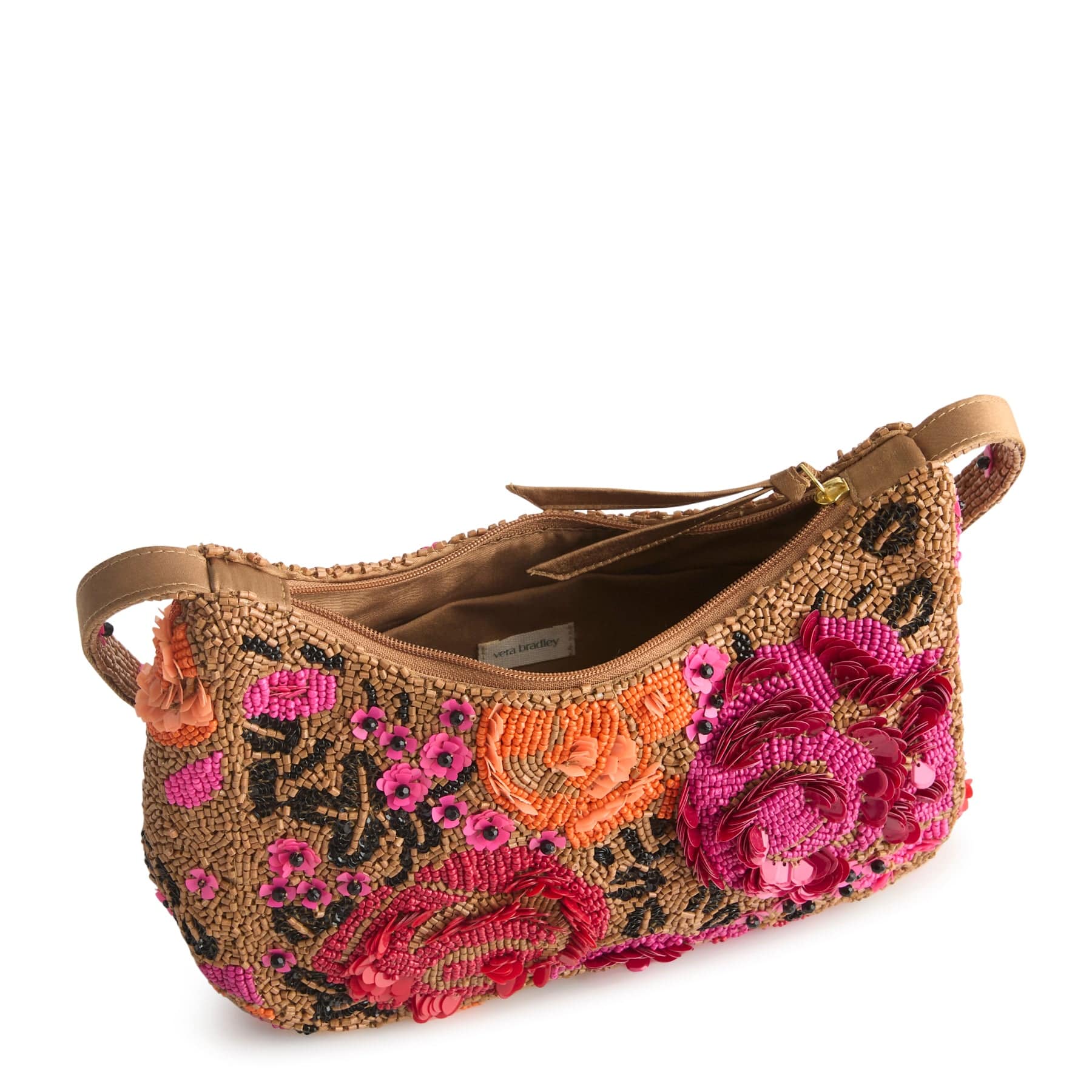 Mini Roxbury Crescent Shoulder Bag Coming up roses in Beaded - Image 3