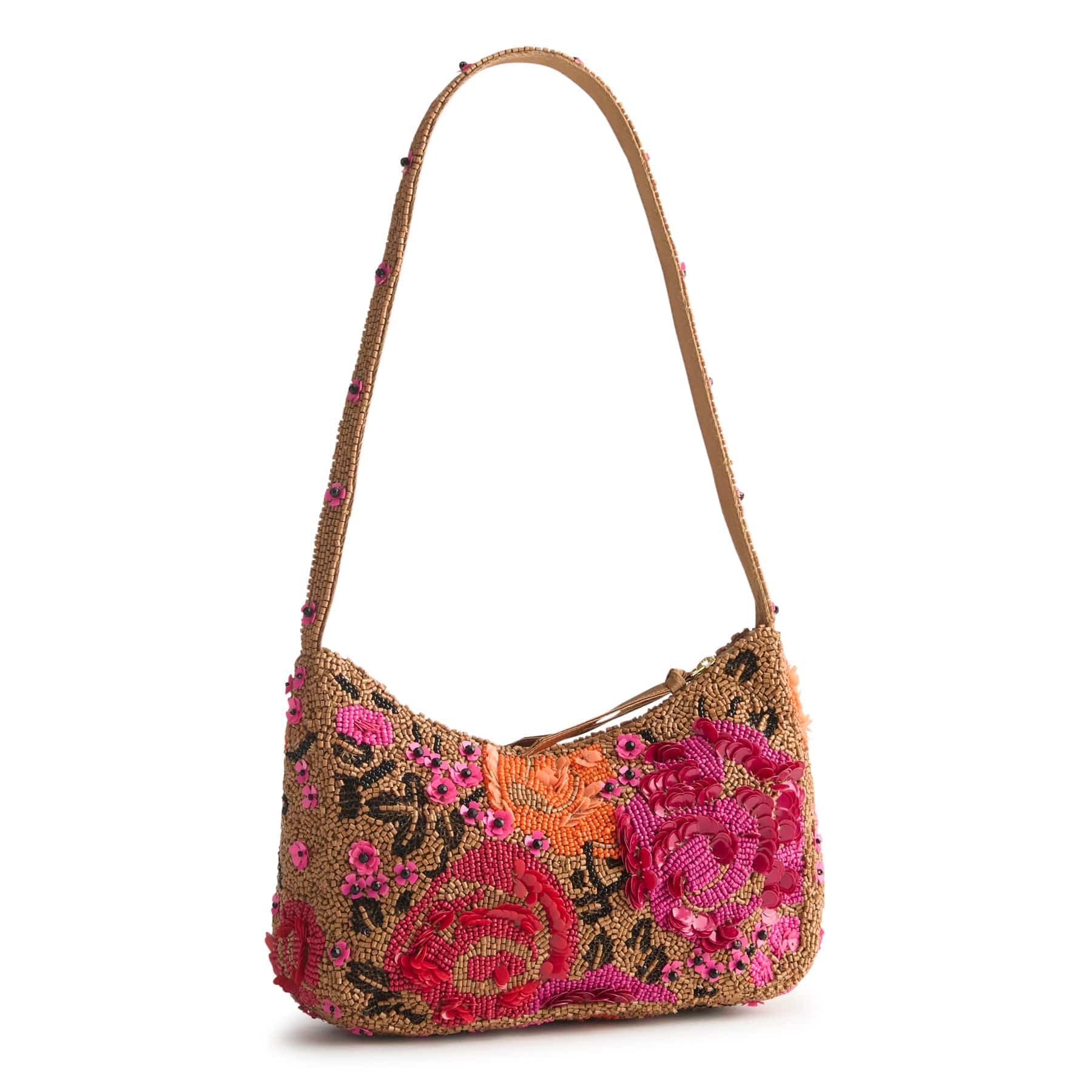 Mini Roxbury Crescent Shoulder Bag Coming up roses in Beaded - Image 2