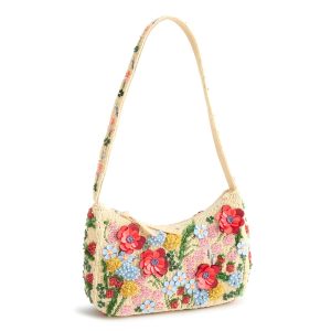 Mini Roxbury Crescent Shoulder Bag All the pretty wildflowers in Beaded