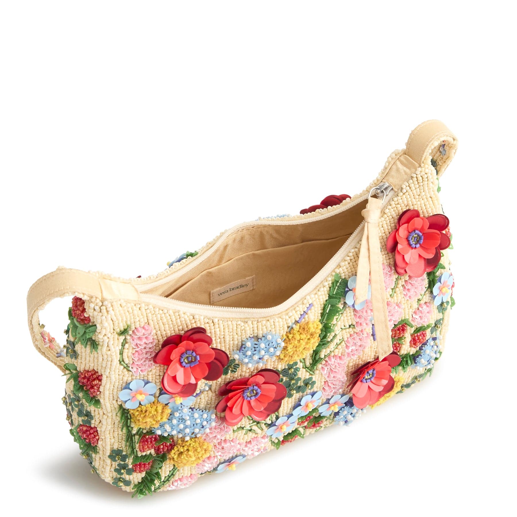 Mini Roxbury Crescent Shoulder Bag All the pretty wildflowers in Beaded - Image 3