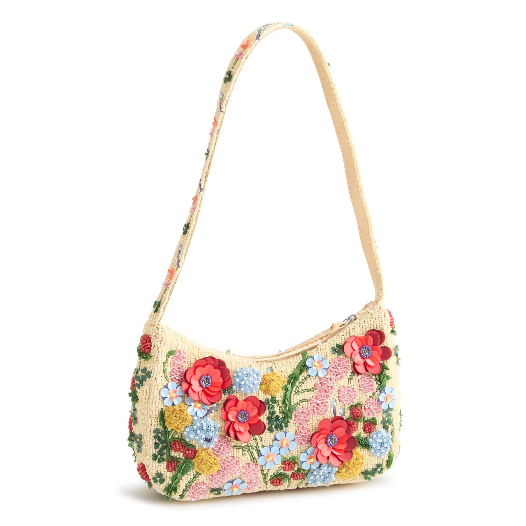 Mini Roxbury Crescent Shoulder Bag All the pretty wildflowers in Beaded - Image 2