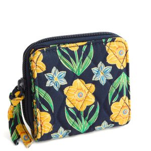 Small Zip-Around Wallet Daffodils in Premium cotton
