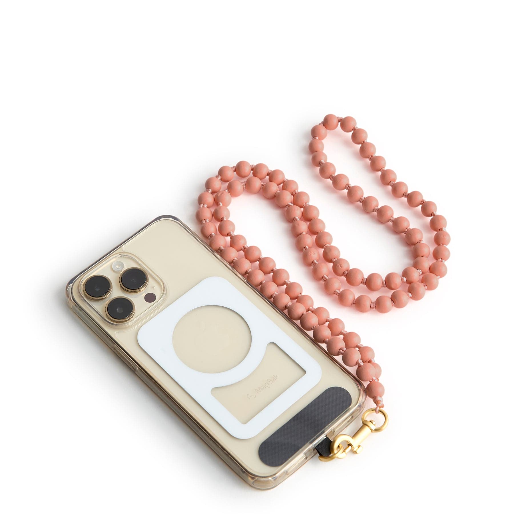 Beaded Phone Cord Coral cloud - Image 2