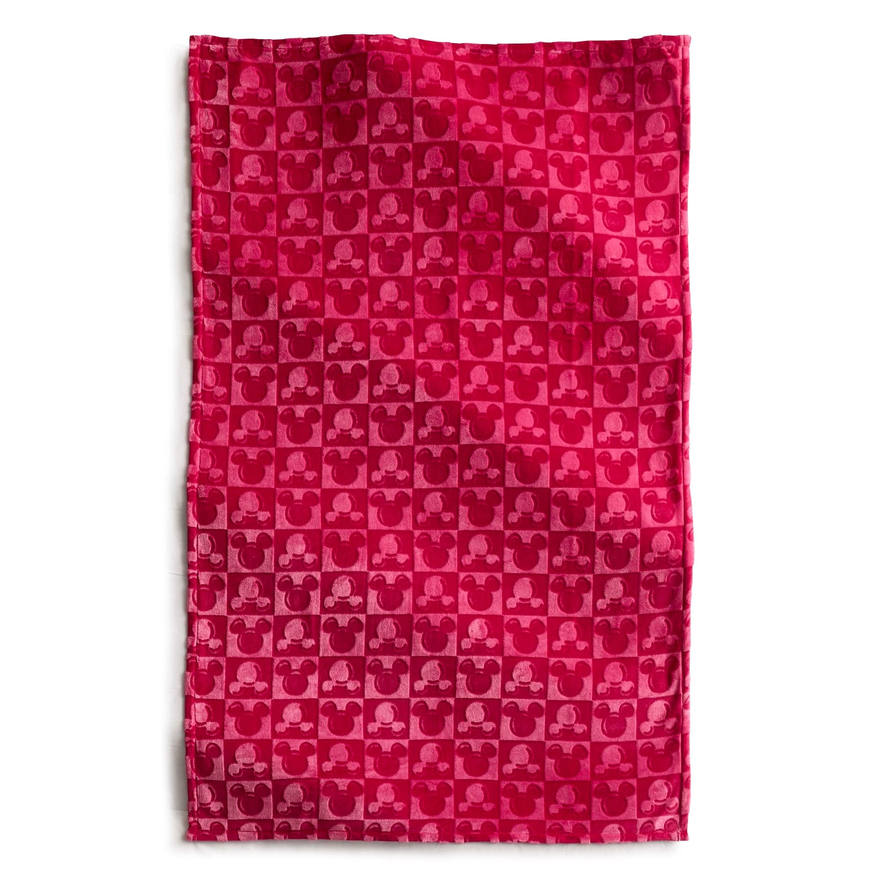 Disney Mickey Mouse Head Throw Blanket Beetroot pink in Fleece