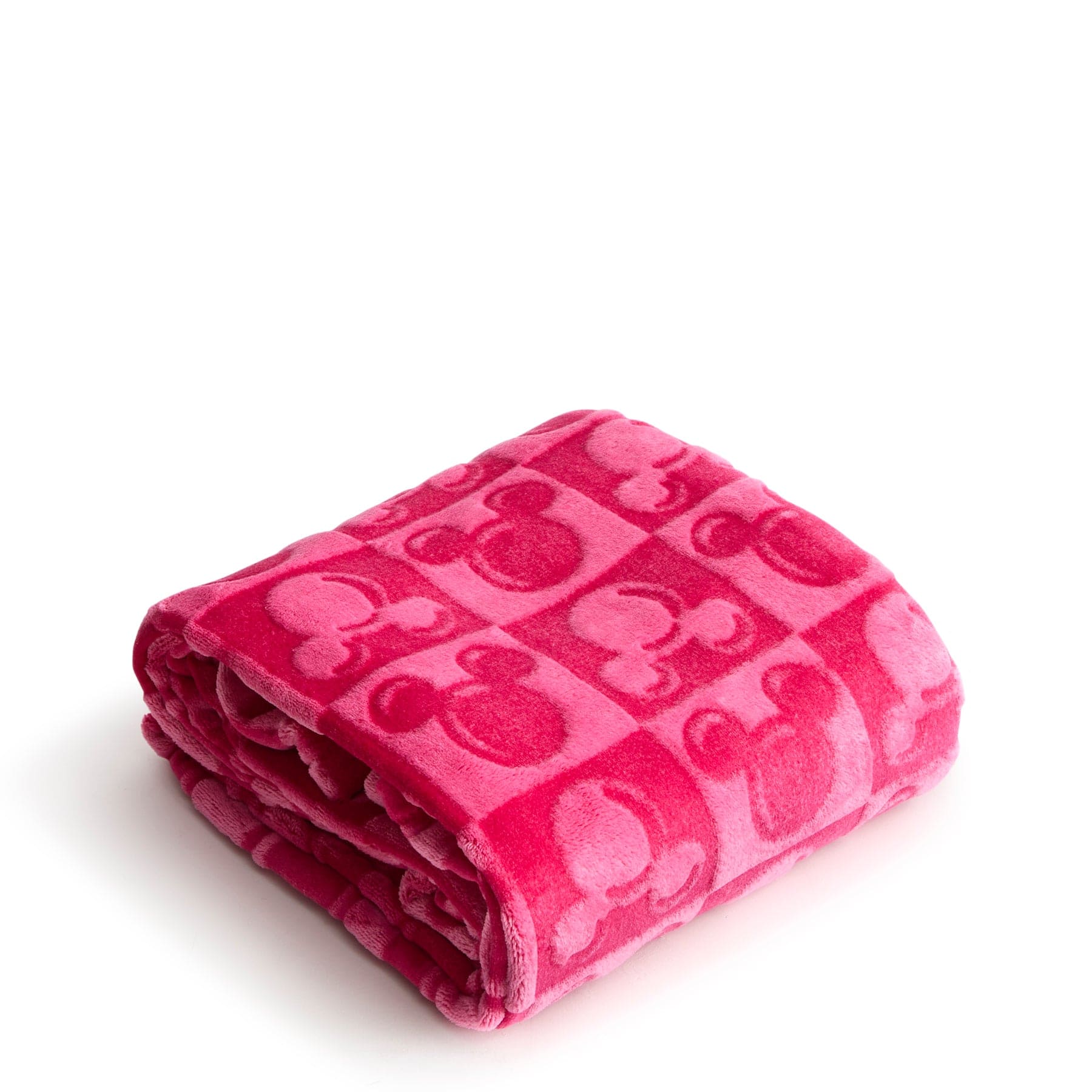Disney Mickey Mouse Head Throw Blanket Beetroot pink in Fleece - Image 2