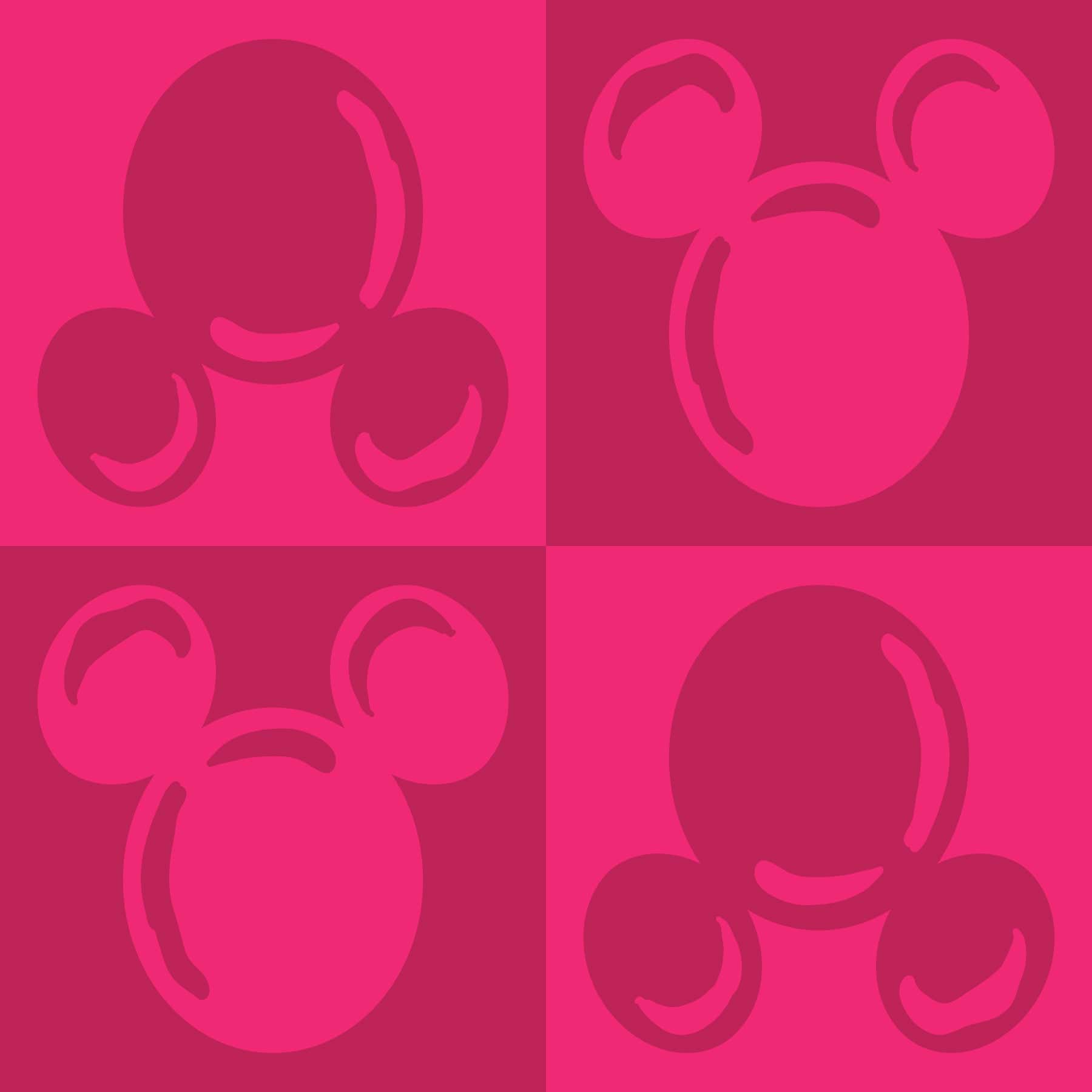 Disney Mickey Mouse Head Throw Blanket Beetroot pink in Fleece - Image 3
