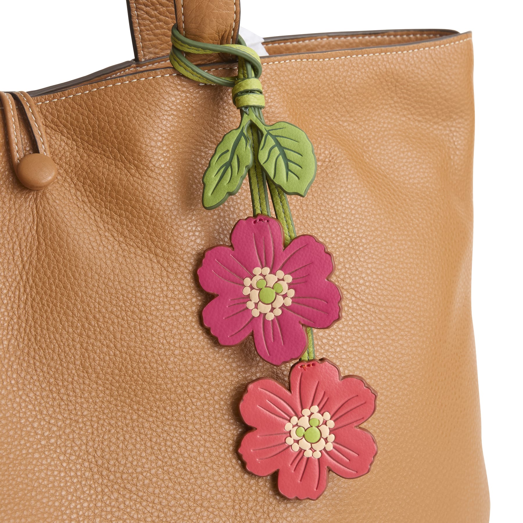 Disney Mickey Mouse Cosmos Bag Charm Mickey meadow bloom in Leather - Image 2