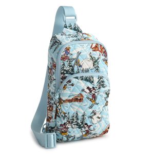 Disney Lorman Sling Backpack Ski weekend mickey and friends in Premium cotton