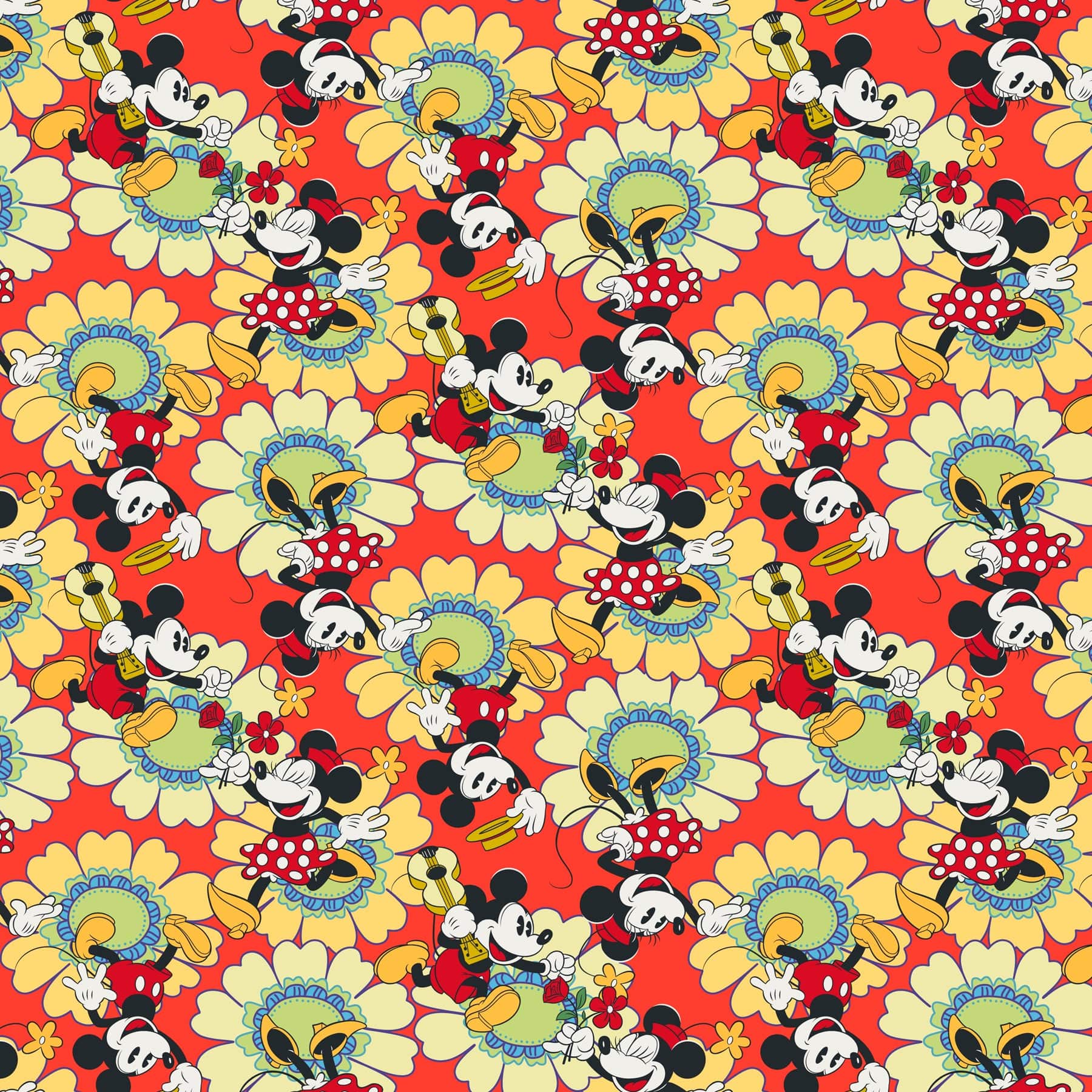 Disney Small Banbury Backpack Mickey and minnie petal floral in Premium cotton - Image 4