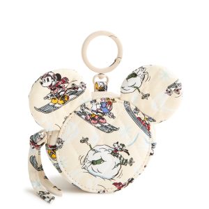Disney Mickey Mouse Zip Bag Charm Downhill skiing mickey and friends in Premium cotton