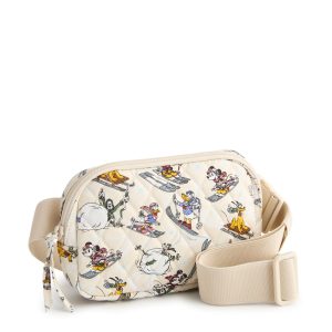 Disney Woodward Small Belt Bag Downhill skiing mickey and friends in Premium cotton