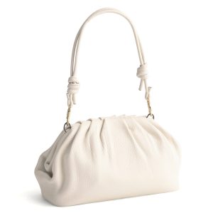 Taber Dumpling Bag Cottage Cream in Leather