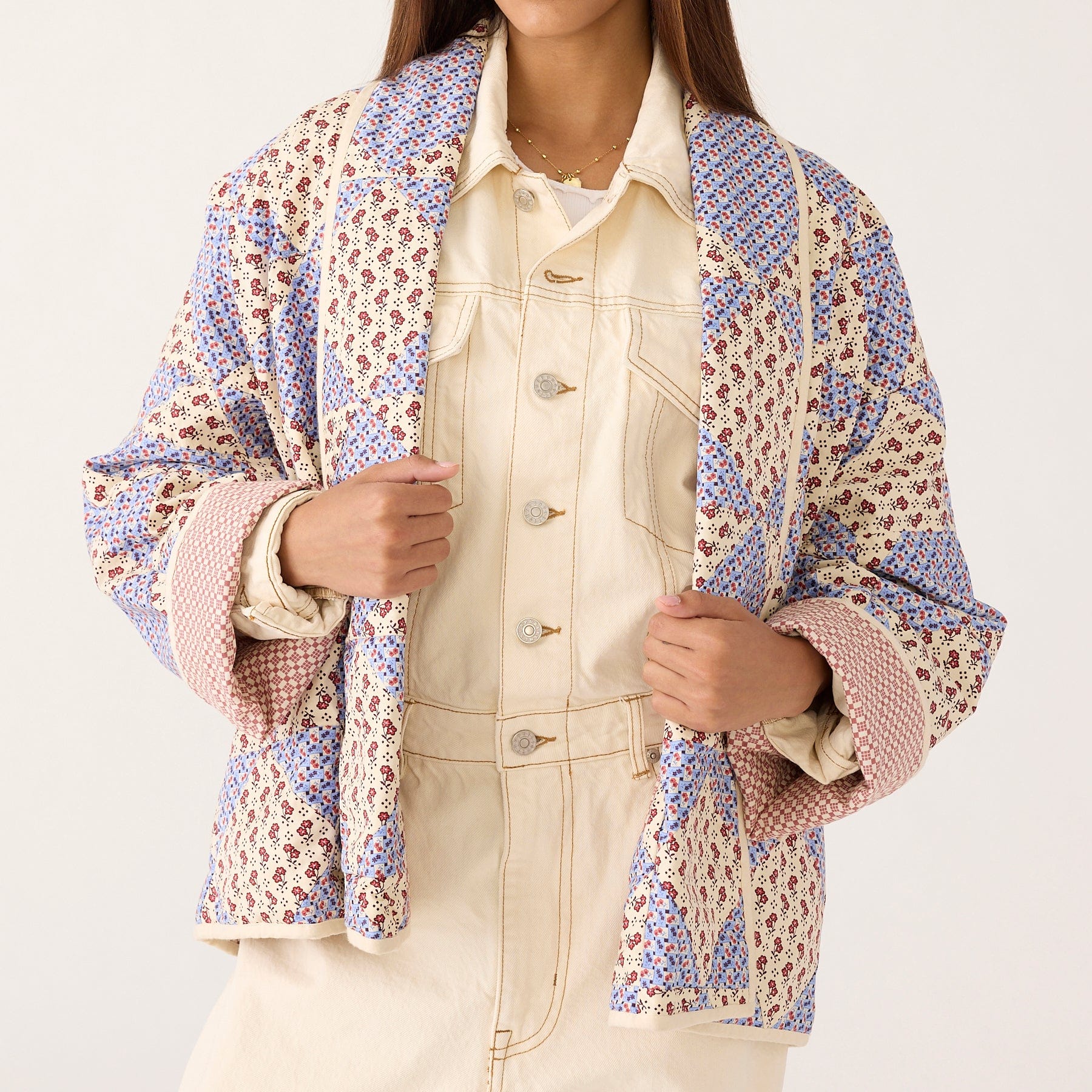 Patchwork Jacket Rachel ditsy patchwork in Premium cotton - Image 3