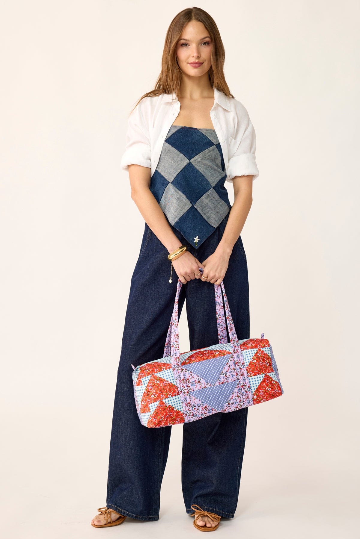 Small Original Duffel Flying geese patchwork in Premium cotton - Image 2