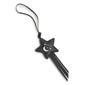 Shooting Star Bag Charm Starry moonless night in Faux leather