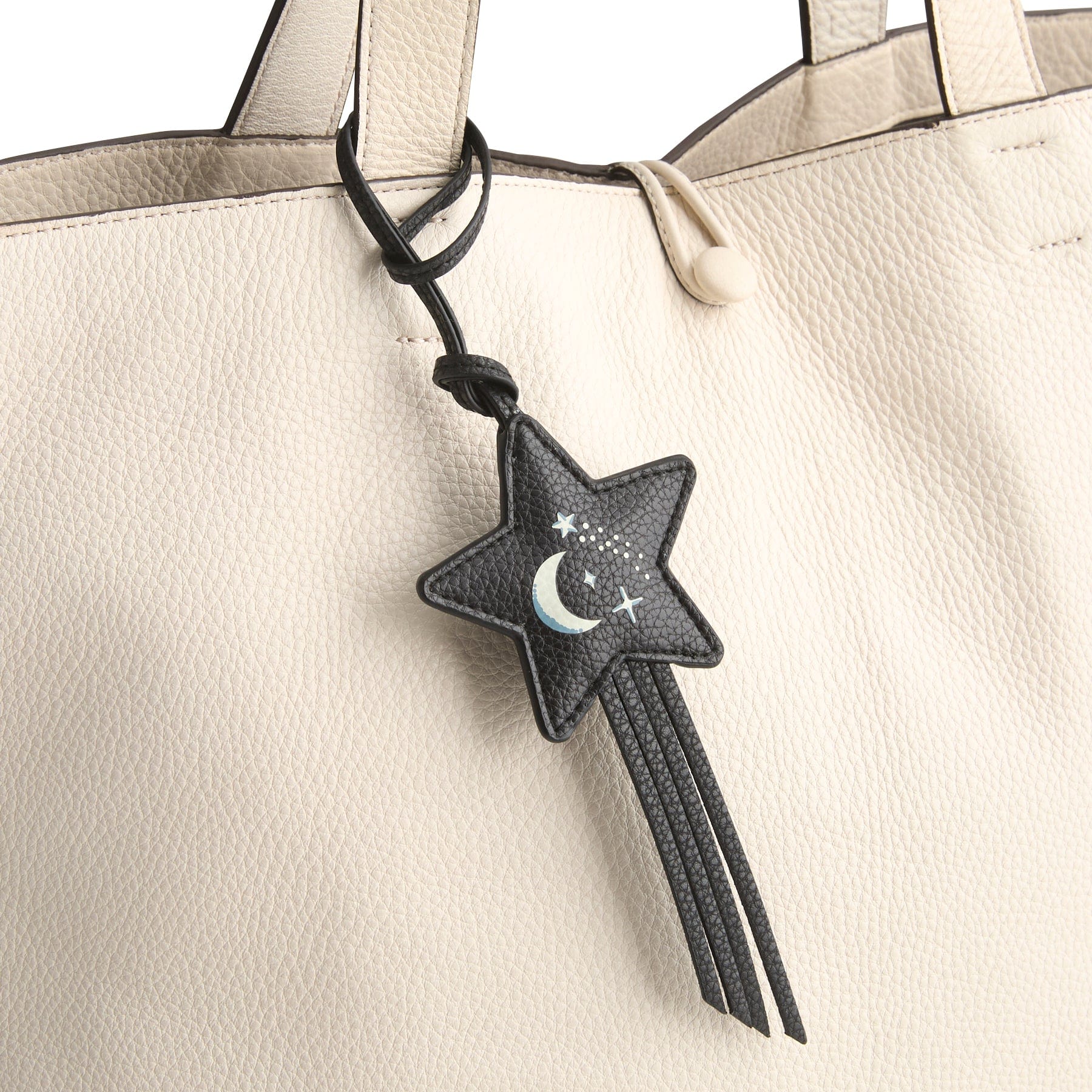 Shooting Star Bag Charm Starry moonless night in Faux leather - Image 2