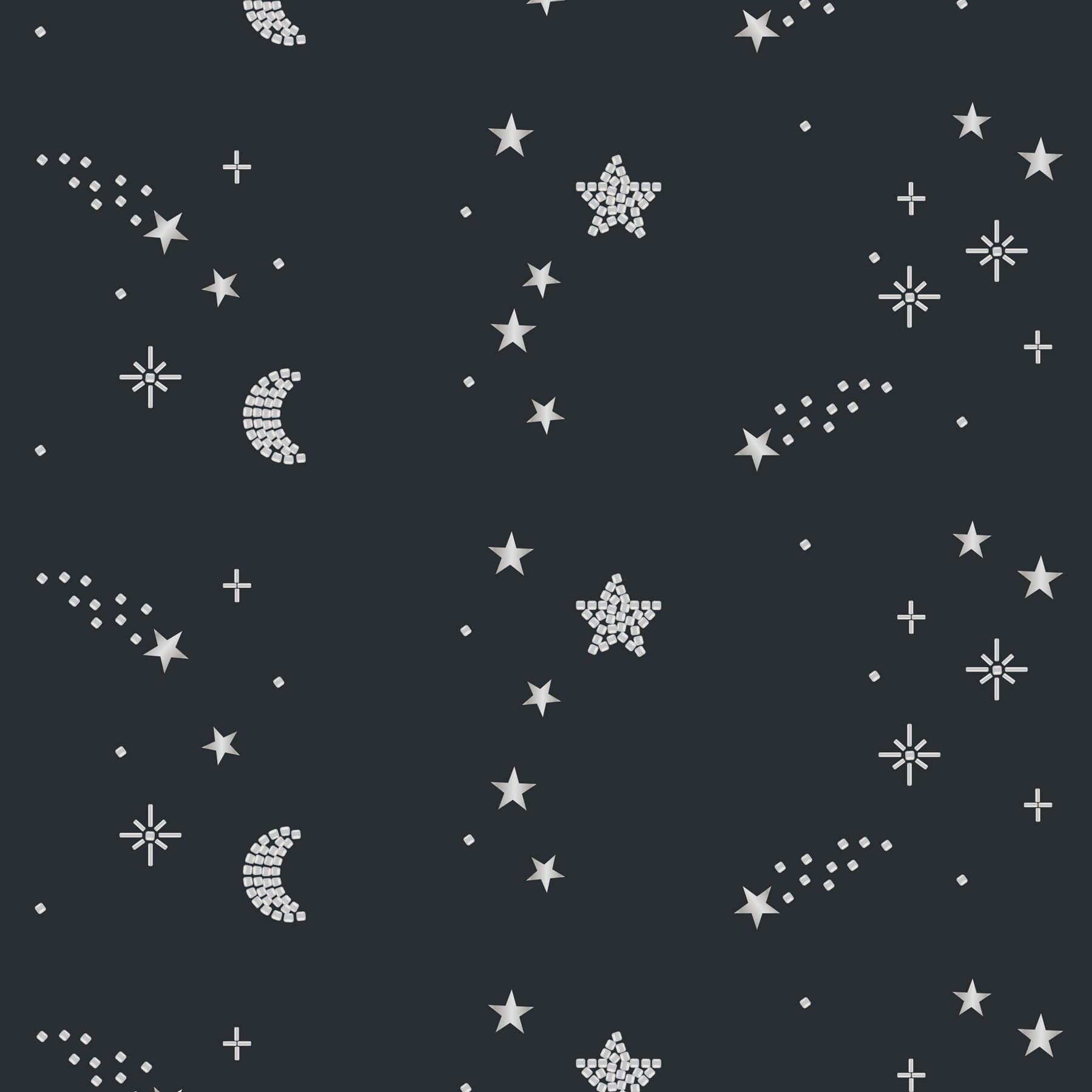 Shooting Star Bag Charm Starry moonless night in Faux leather - Image 3