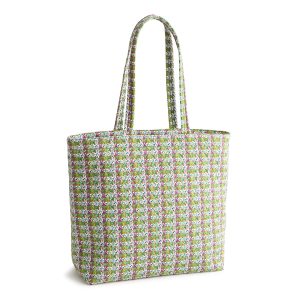 Original Zip Tote Bag Ribbon plaid in Premium cotton