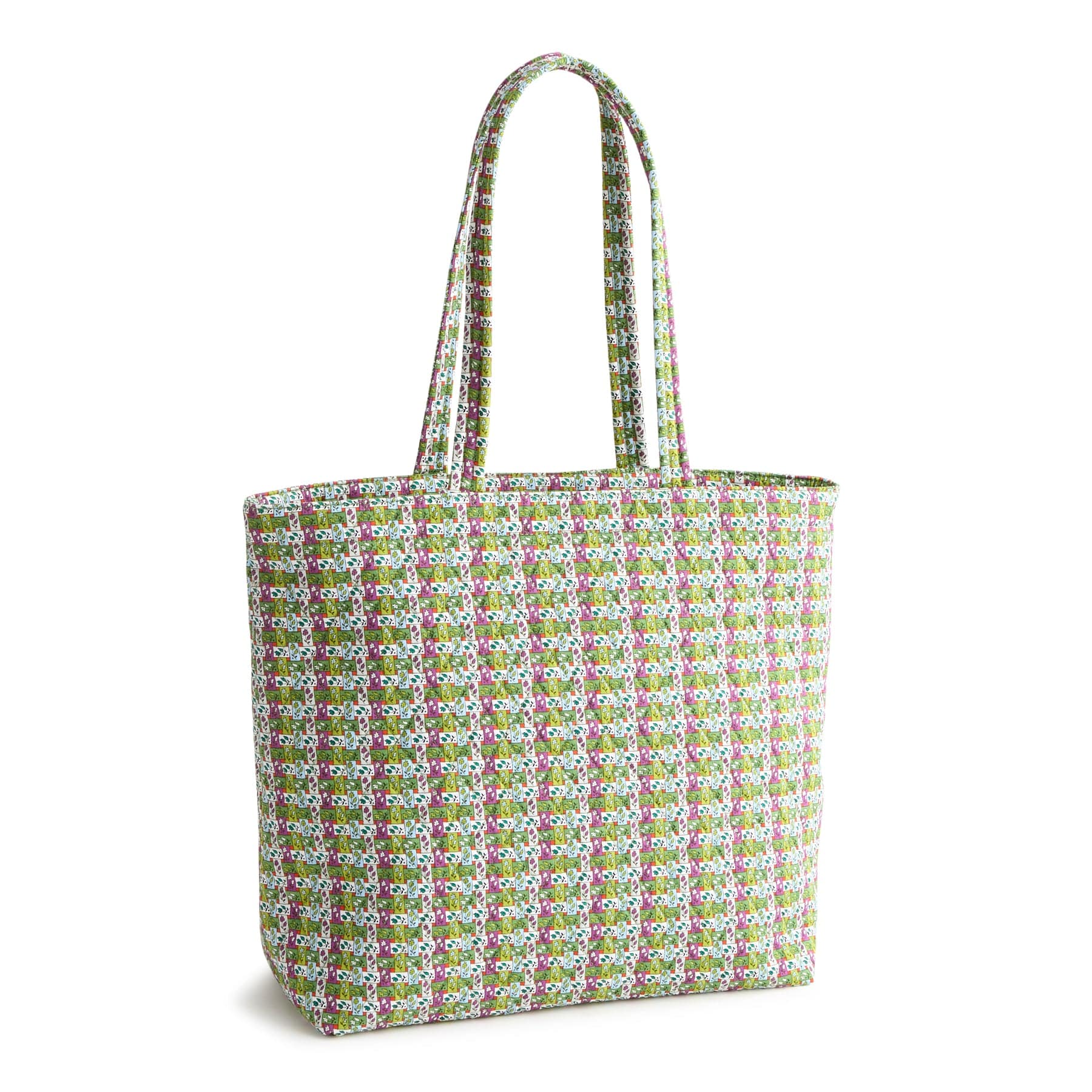 Original Zip Tote Bag Ribbon plaid in Premium cotton
