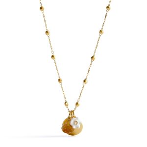 Charm Chain Necklace Satin Gold