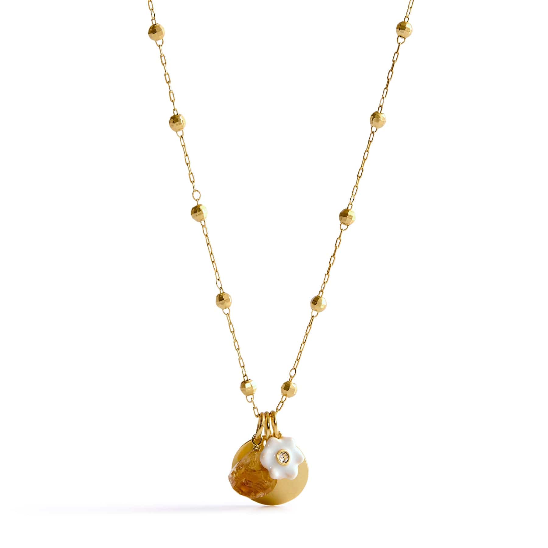 Charm Chain Necklace Satin Gold