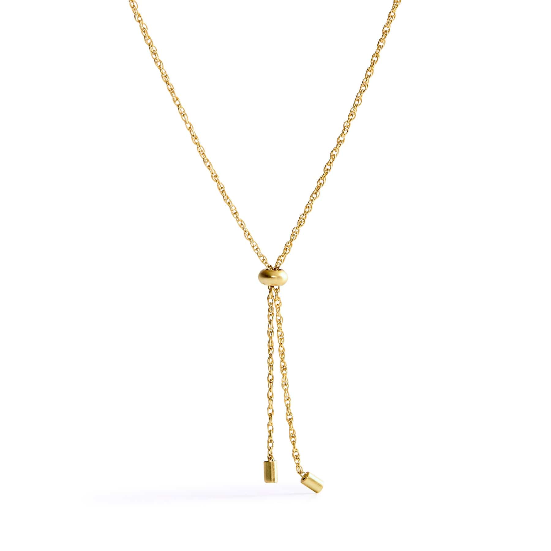Slide Lariat Necklace Satin Gold