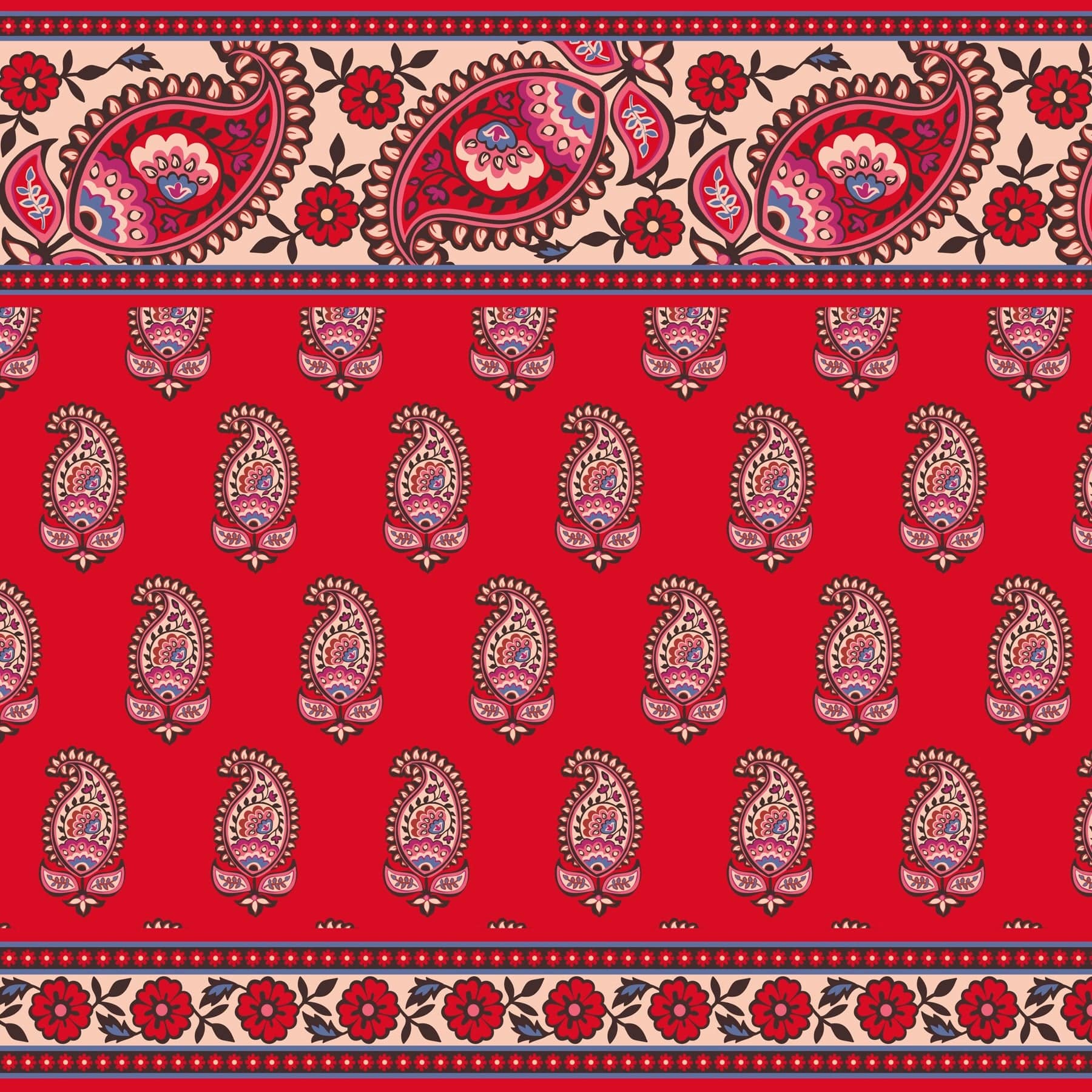 Bancroft Backpack Flowering paisley goji berry in Premium cotton - Image 8