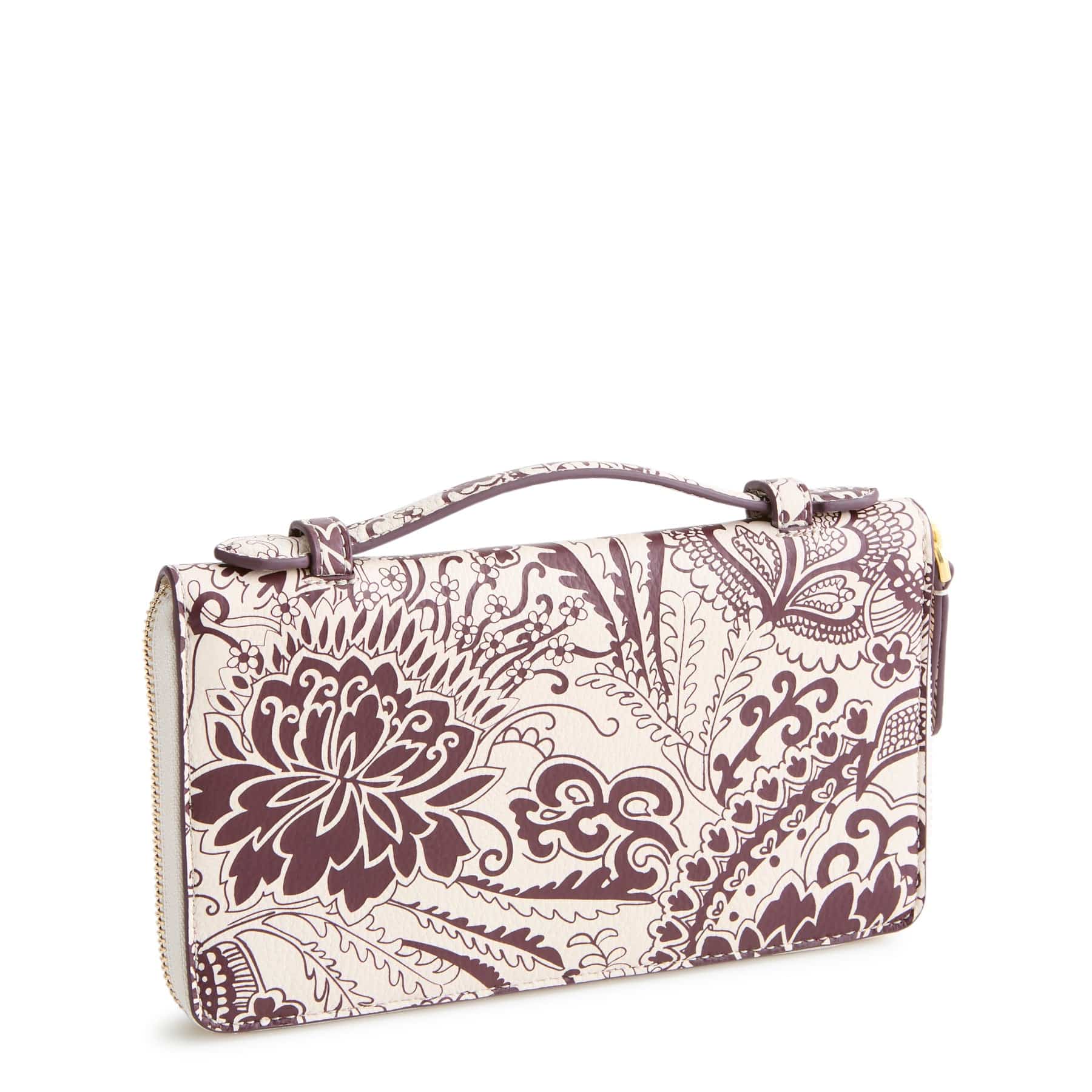 Travel Wallet Eclectic paisley cottage cream in Leather - Image 2