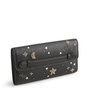 Verbena Clutch Starry moonless night in Leather