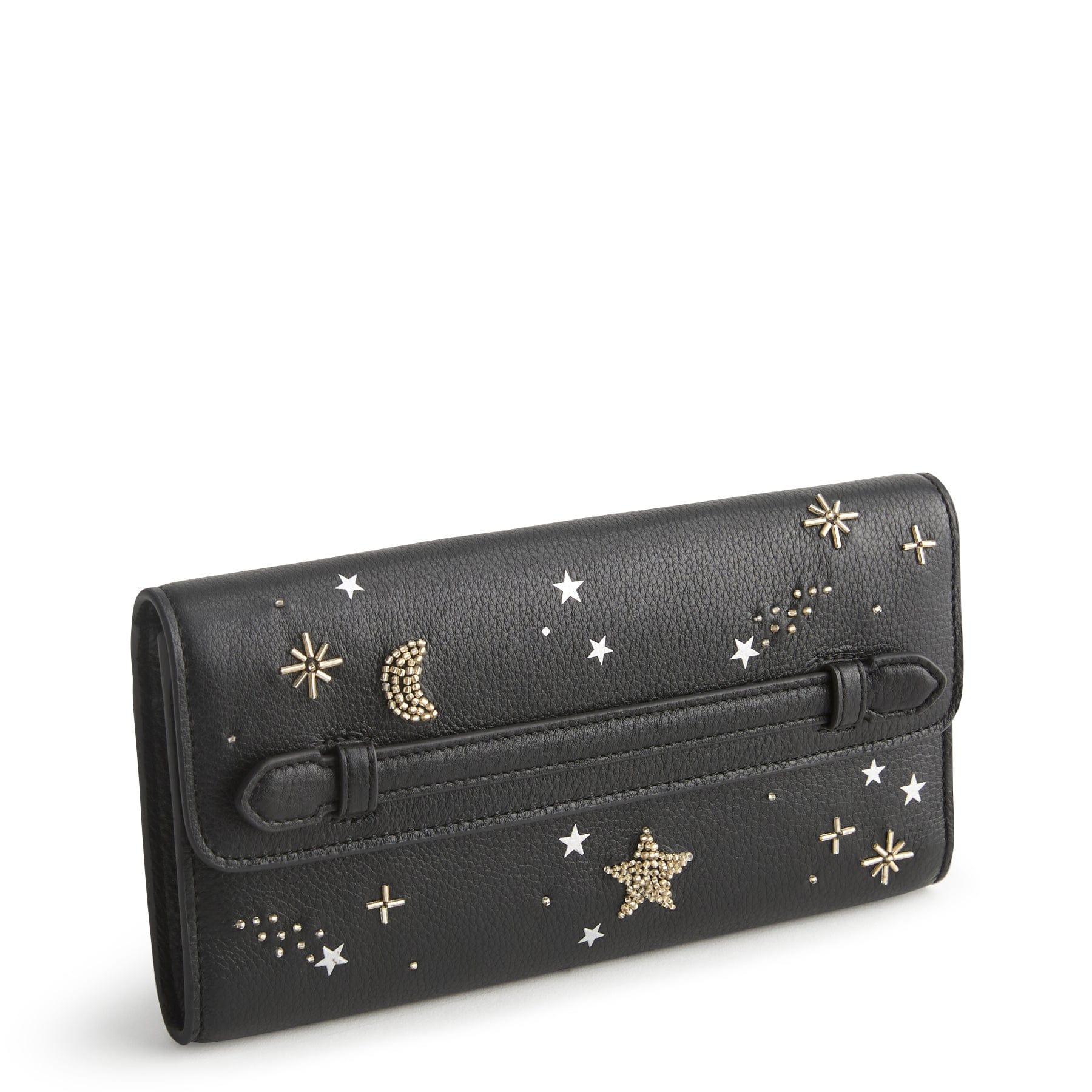 Verbena Clutch Starry moonless night in Leather