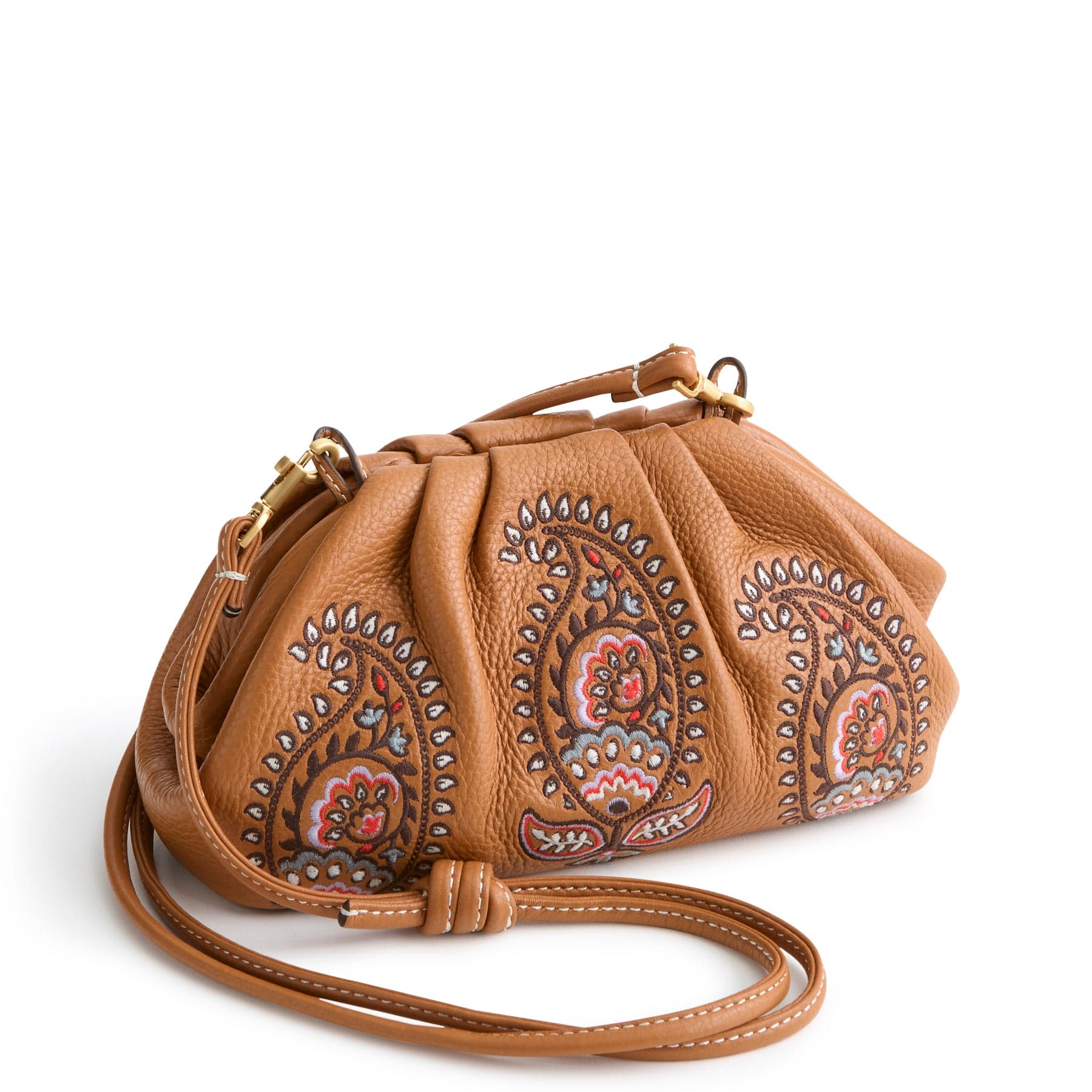 Small Taber Crossbody Iconic paisley roasted pecan in Leather