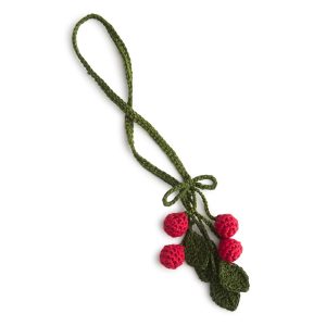 Winter Foliage Bag Charm Mistletoe