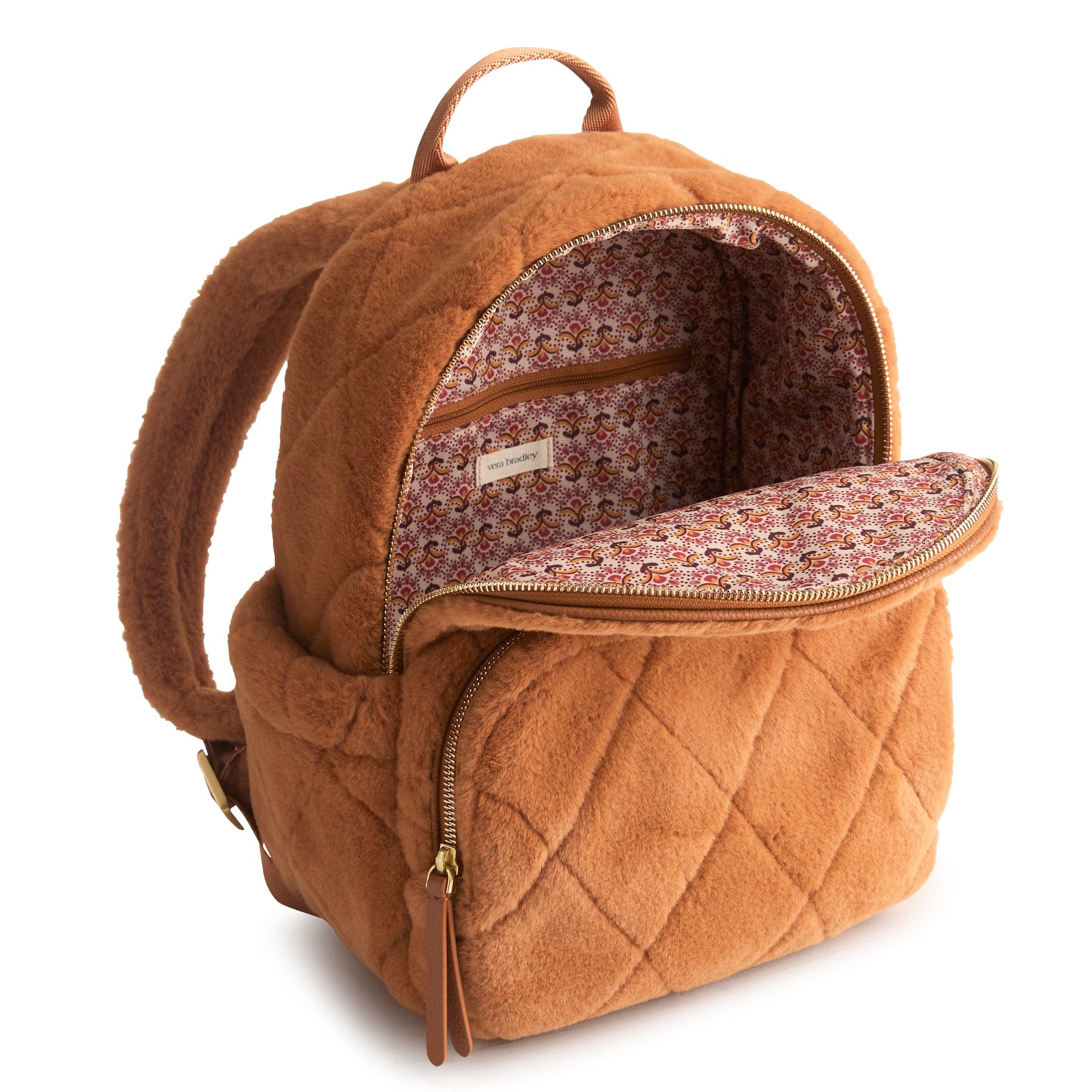 Small Banbury Backpack Roasted Pecan in Faux fur - Image 4
