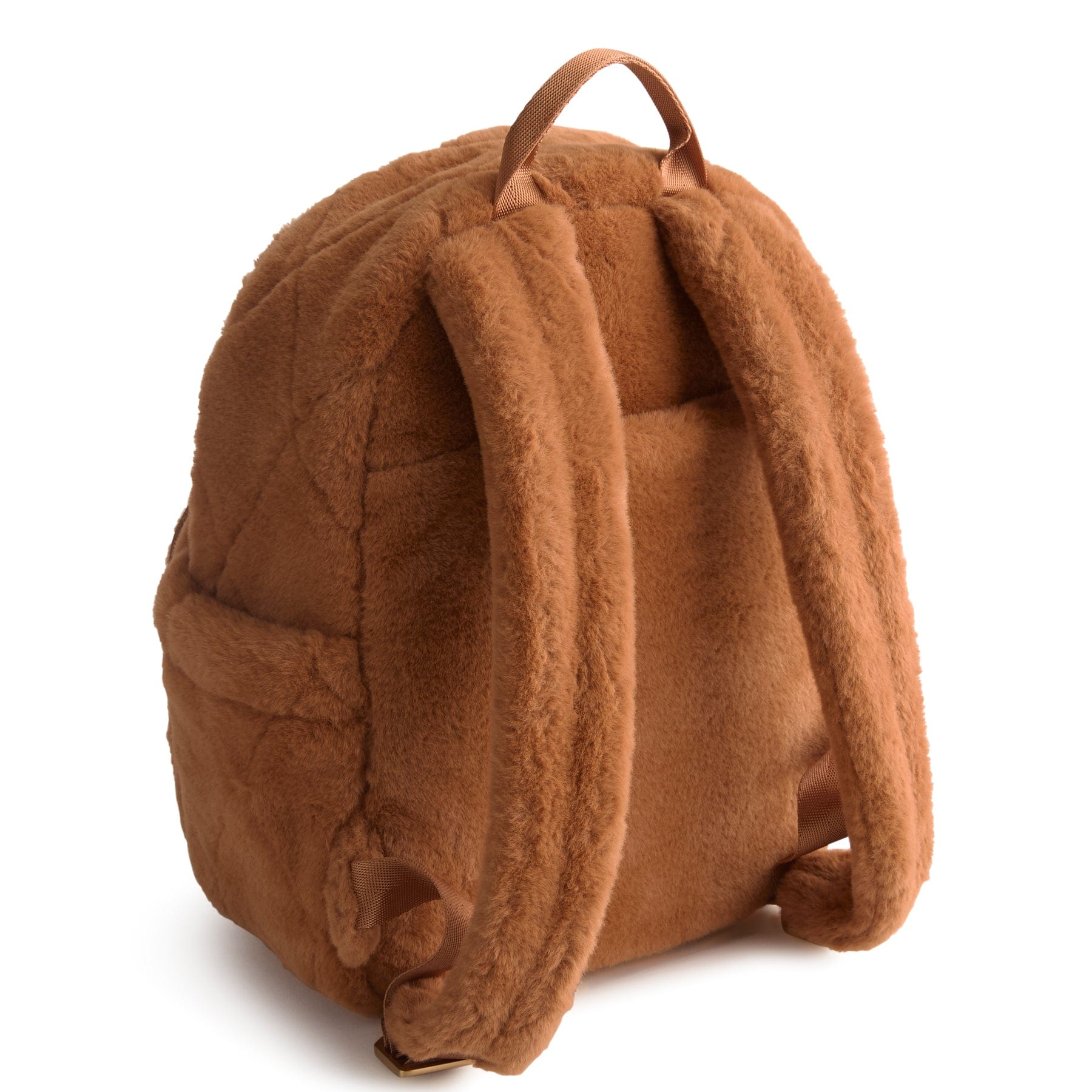 Small Banbury Backpack Roasted Pecan in Faux fur - Image 3