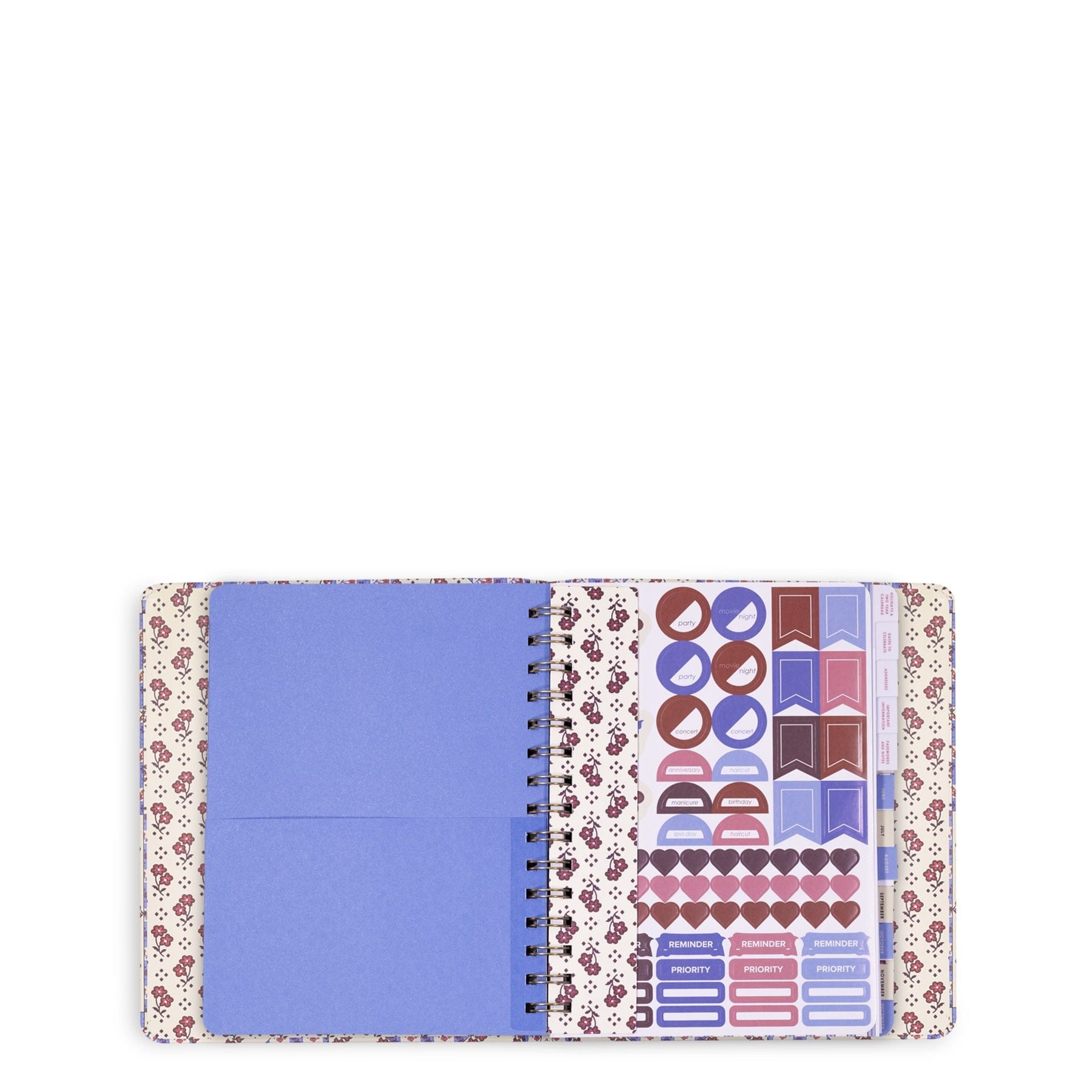 2026 12 Month Large Planner Rachel ditsy patchwork - Image 2