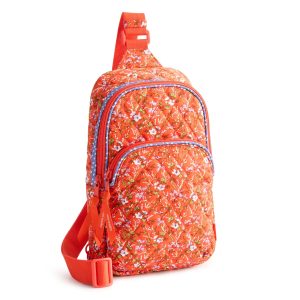 Lorman Sling Backpack Wildflower sprigs in Premium cotton