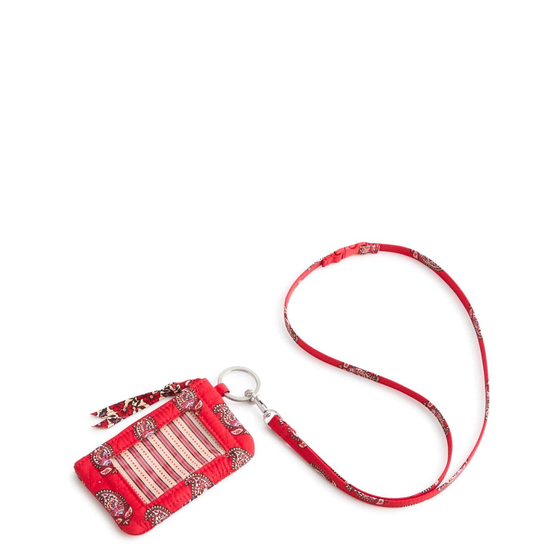 Zip ID Breakaway Lanyard Flowering paisley goji berry in Premium cotton