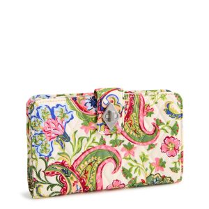 Turnlock Wallet Vibrant paisley in Premium cotton