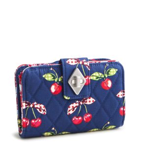 Small Turnlock Wallet Cherry picking in Premium cotton