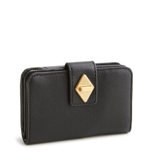 Small Turnlock Wallet Moonless Night in Leather