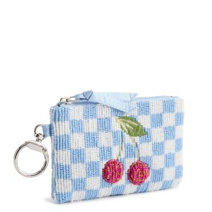 Beaded Zip Pouch Cherry picking in Beaded