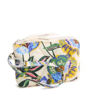 Clip & Zip Wristlet Gardenia garden in Featherweight