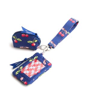 Dual Pouch Wide Wristlet Cherry picking in Premium cotton