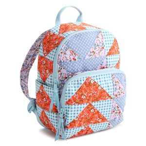 Small Banbury Backpack Flying geese patchwork in Premium cotton